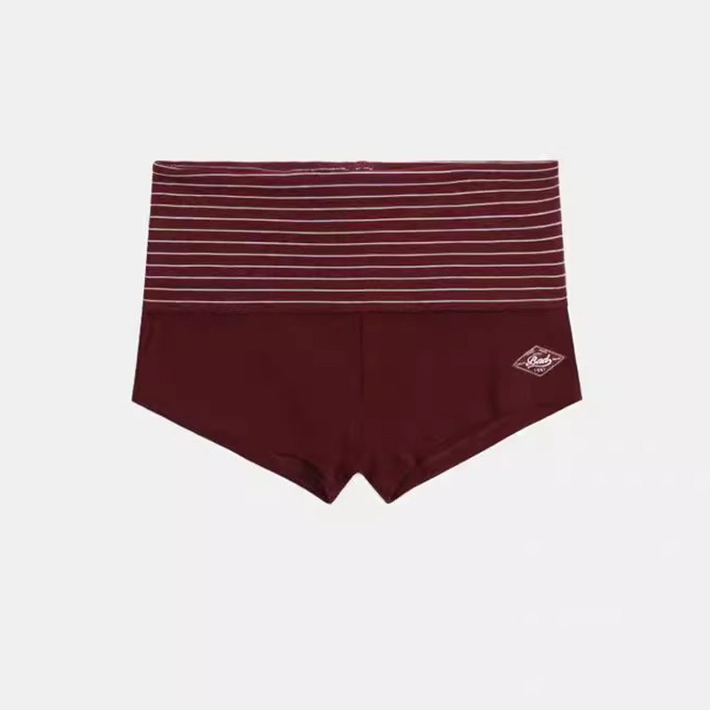 badblood条纹弹力性感紧身辣妹翻折腰头微喇休闲裤短裤瑜伽裤女