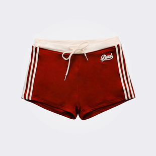 badblood韩系微辣妹抽绳刺绣弹力外穿修身显瘦美式运动短裤女夏