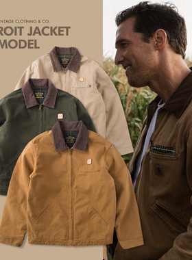 LifeCycle重磅加厚底特律夹克平替咔哈特J97星际穿越帆布工装外套