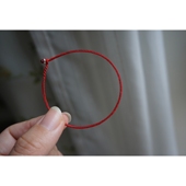 定制手工精工编织1mm超极细八股手绳本命年红绳脚绳高光泰蜡银扣