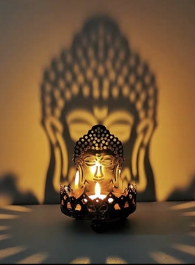 供佛酥油灯灯座佛堂摆件卍字灯