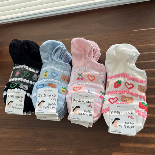 韩国防滑女棉不掉跟春夏隐形船袜