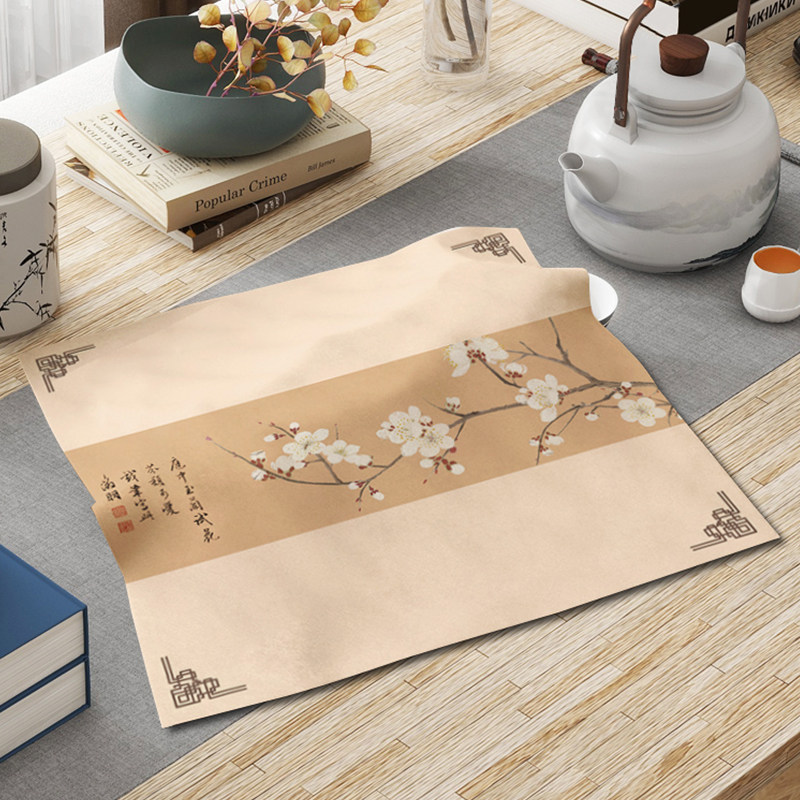 新中式茶盘盖巾方形防尘罩简约茶杯茶台盖布万能防尘多用遮灰方巾