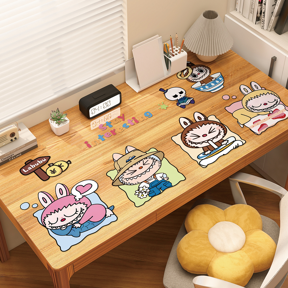 软玻璃透明学生书桌垫卡通书桌学习专用电脑桌垫桌布防油防水防烫