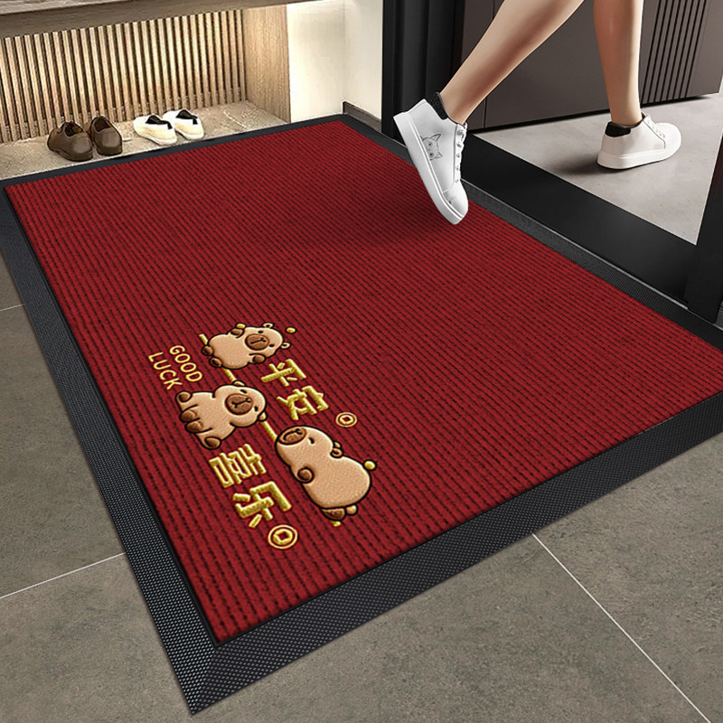 红色高级入户门地垫进门门口耐脏免洗脚垫别墅大门口豪宅高端地毯,居家布艺,入户地垫,淘宝优惠券,粉丝福利购,淘宝优惠卷