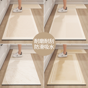 侘寂风厨房专用地垫防滑防油可擦免洗地毯家用垫吸水垫子防水脚垫