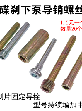 电动摩托车碟刹片固定螺丝前后刹车下泵内六角导栓三四轮导销防滑