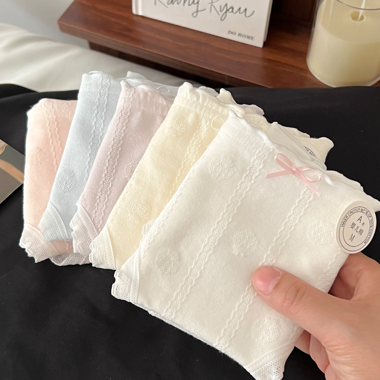 奶盐可可~内裤女生纯棉抗菌裆部a类棉纯色简约甜美花边中腰新款,女士内衣/男士内衣/家居服,女三角裤,淘宝优惠券,粉丝福利购,淘宝优惠卷