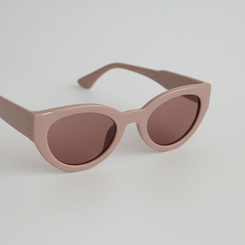小物商店 复古的时髦感灰粉粗边框猫眼镜框墨镜太阳镜 包邮