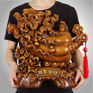 招财白菜摆件四季发财开业礼品招财金蟾工艺品客厅电视柜玄关摆设