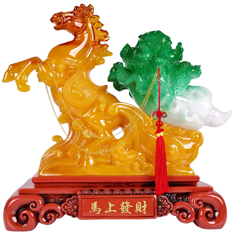 马上发财风水办公室桌面工艺品