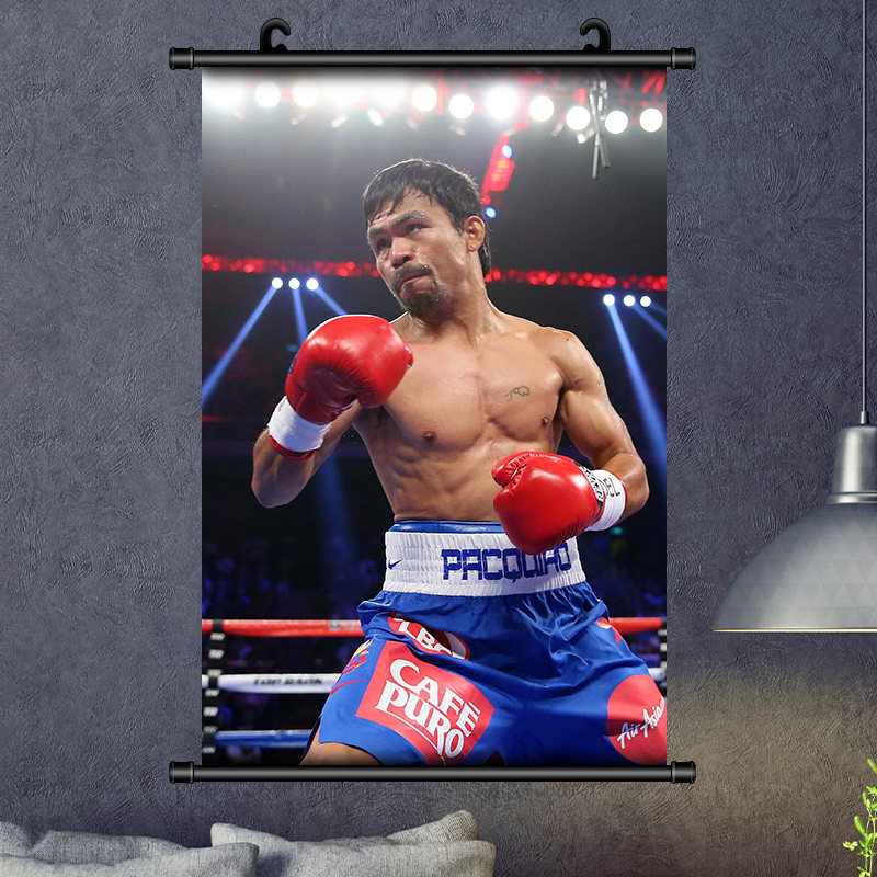 拳王帕奎奥海报拳击馆格斗散打装饰挂画ufc超大寝室贴壁纸定制