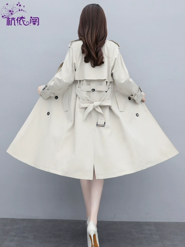 Длинный весенний осенний плащ, модное элитное пальто, средней длины, 2025 года, городской стиль, в британском стиле