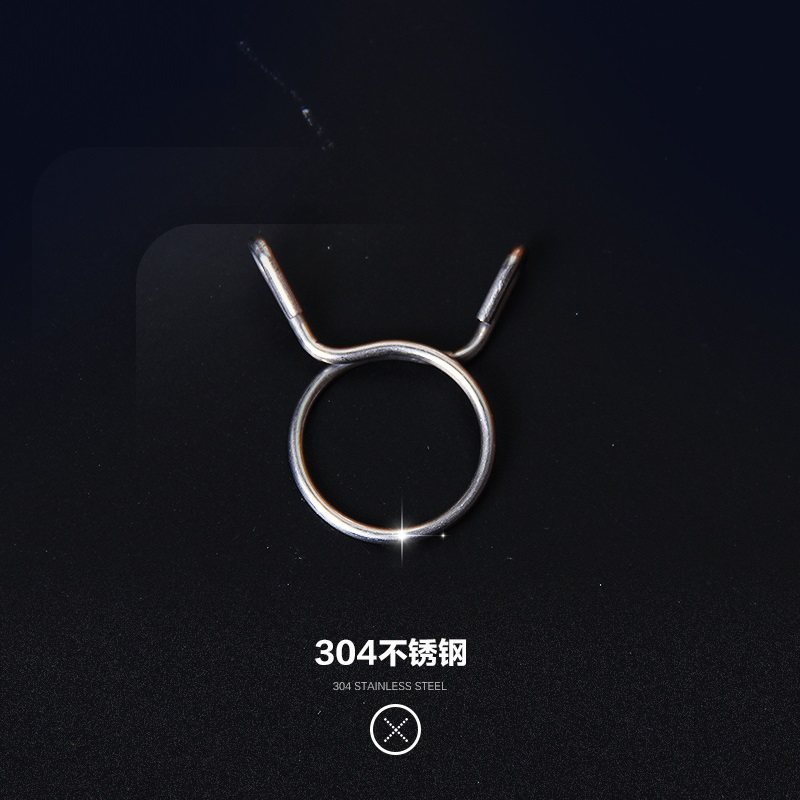 304不锈钢丝卡环管箍工业油管夹抱箍卡喉手捏水气管卡扣喉箍抱卡