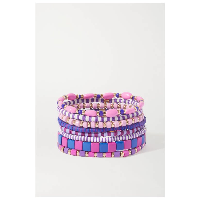 roxanne assoulin colour therapy 搪瓷金色手链 八条装 女