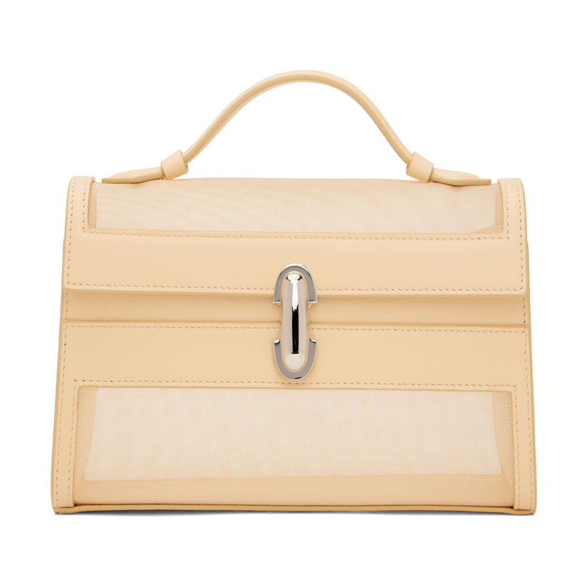 savette 米色 Symmetry Pochette 手提包女送女友耐用腋下包包