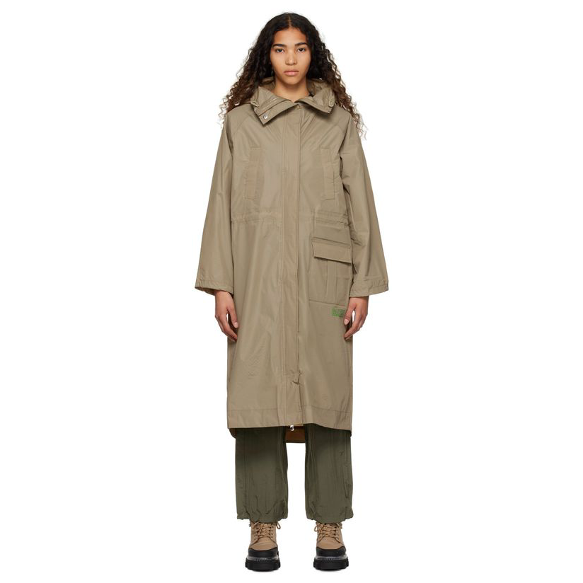 ganni 甘尼 驼色派克大衣女