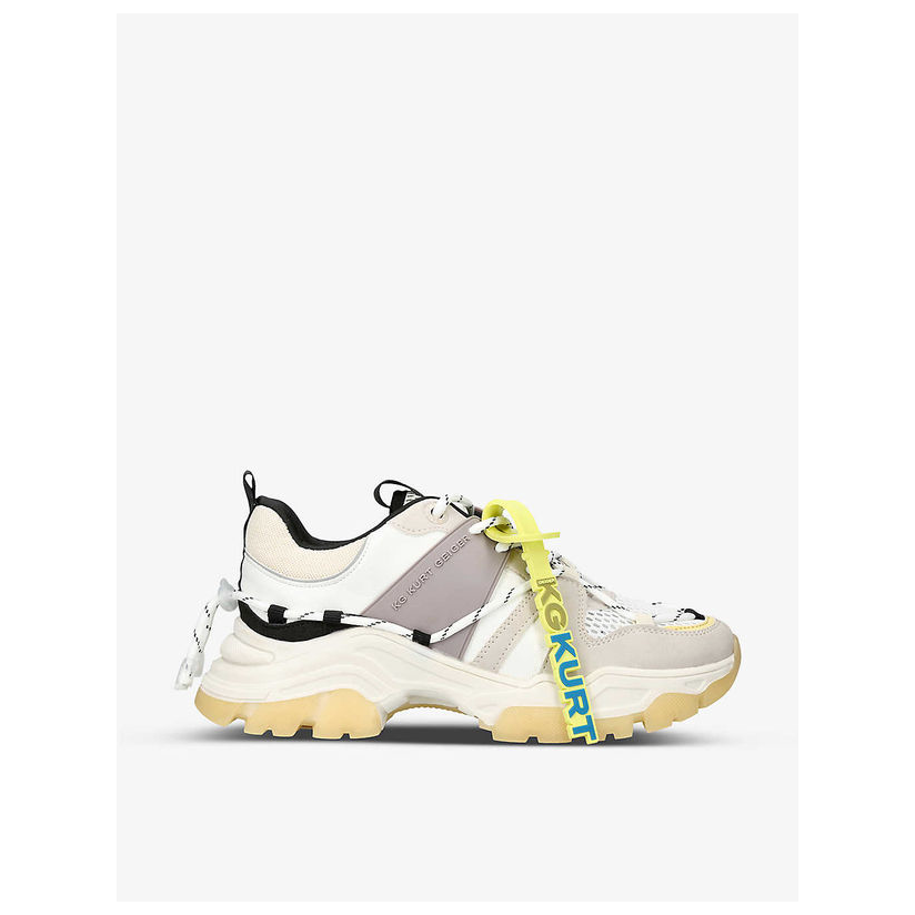 kurt geiger london limitless2 仿皮网面低帮运动鞋女