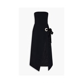 抹胸裹式 David Koma 绉纱中长连衣裙女仙女裙百搭ins通勤婚礼裙