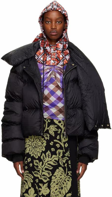 chopova lowena 橙色 rabbit ear 兜帽女