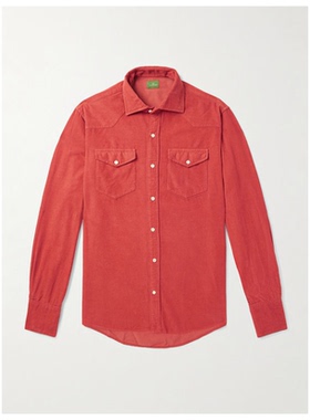 SID MASHBURN Western 工装灯芯绒衬衫男休闲衬衫商务新款经典