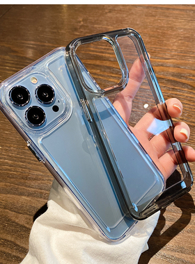 高级感透黑亚克力13适用14小米15手机壳硬12sPro简约K80红米K40pro男k60至尊版K50Ultra透明note12turbo新K70