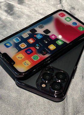 电镀13石墨黑14适用9小米12X手机壳mix4高级感红米note12/11pro+黑色边框11T不发黄E透明10全包K60防摔50套男