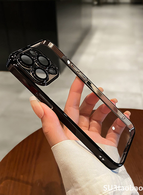 S16不发黄S15电镀e亚克力X80适用vivoX90手机壳X70pro+高级感X60t黑色X50高清透明X30硬壳IQOO11简约超薄全包