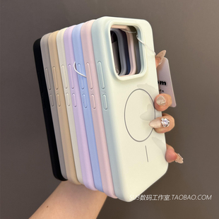 细圈磁吸Beats液态硅胶适用小米15手机壳14pro无线充电13小众15ultra磨砂高级感全包防摔Magsafe男女情侣纯色