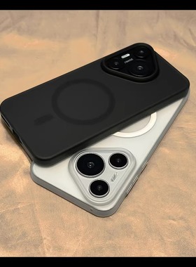 Magsafe磁吸无线充电适用Pura70华为mate60pro手机壳p50磨砂40黑色nova12/11透白10镜头加高ultra大孔+软硅胶