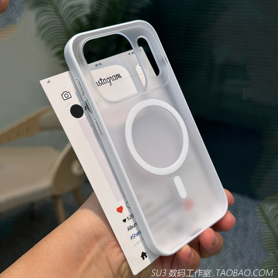 ins半透明肤感白色边框适用oppoFindX10promax手机壳磁吸X9s磨砂pro防摔ultra防指纹IQOO15一加16女vivoX500