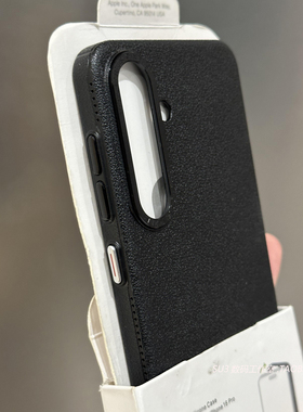 质感黑色枝纹颗粒手感pc硬壳适用三星S25ultra手机壳S24ultra皮纹S24+男士女超薄轻薄纯色高端金属镜头防指纹