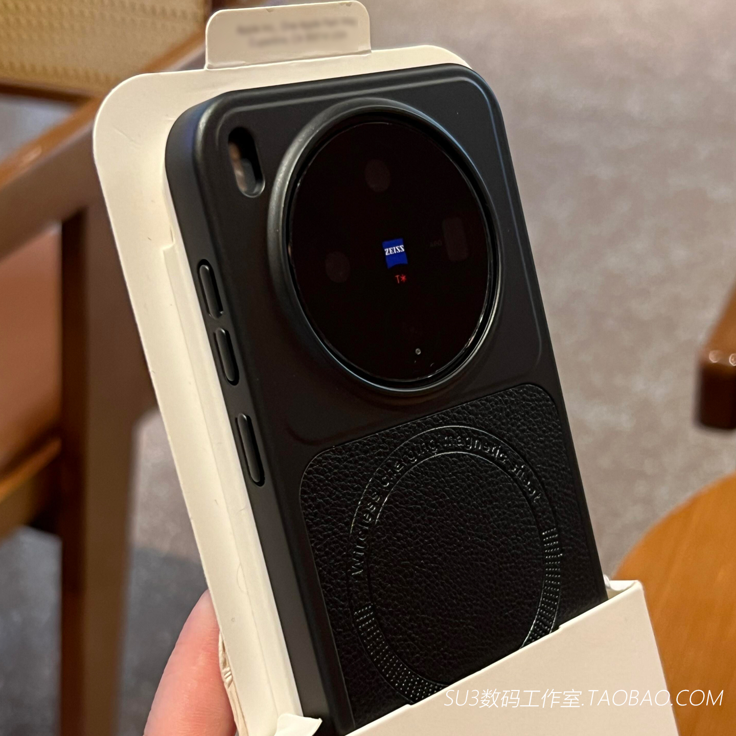 黑武士磁吸充电皮纹拼接适用vivoX300手机壳X300pro荣耀magic8网红一加15荔枝纹磨砂素皮高级感超薄电镀硬壳