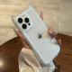 透明立体猫耳朵适用iPhone14苹果15promax手机壳15plus大孔16全包13气囊12防摔11椭圆边磨砂硅胶软壳加厚可爱