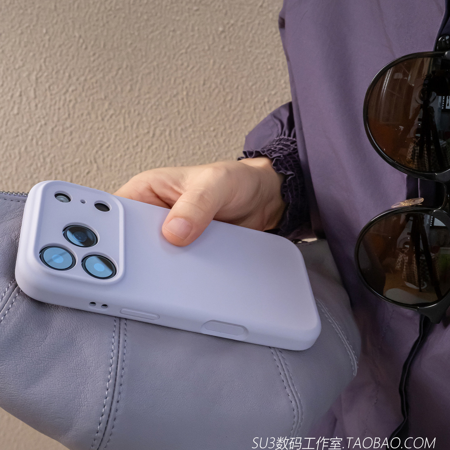 薰衣草紫色适用iPhone17苹果17pro手机壳max液态硅胶16淡紫15plus高级感14全包镜头13防摔12耐脏Air不会发黄