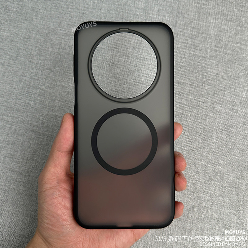 护甲撞色磁吸适用华为mate80pro手机壳80promax磨砂Pura80荣耀500气囊magic8防摔x70半透黑色软MagSafe亚克力