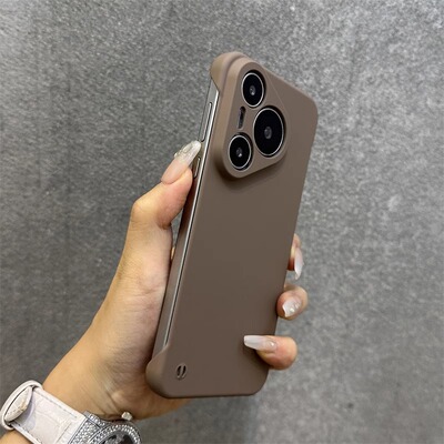 FindX7散热X6无边框X5适用oppoReno12/11手机壳10pro+超薄9/8裸机手感7硬壳奶咖色5半包4se纯色ultra全包镜头