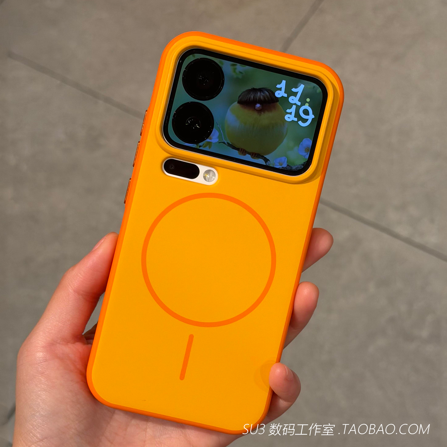 橙色细圈磁吸充电Beats适用华为mate80手机壳80promax全包mate70pro+防摔60荣耀magic8硅胶软Magsafe亚克力男