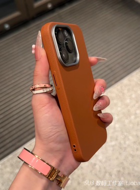 棕色皮纹荔枝纹适用华为mate60pro荣耀100手机壳90gt高级感80防摔畅享70电镀镜框x60小众50se硅胶x40gt磨砂30