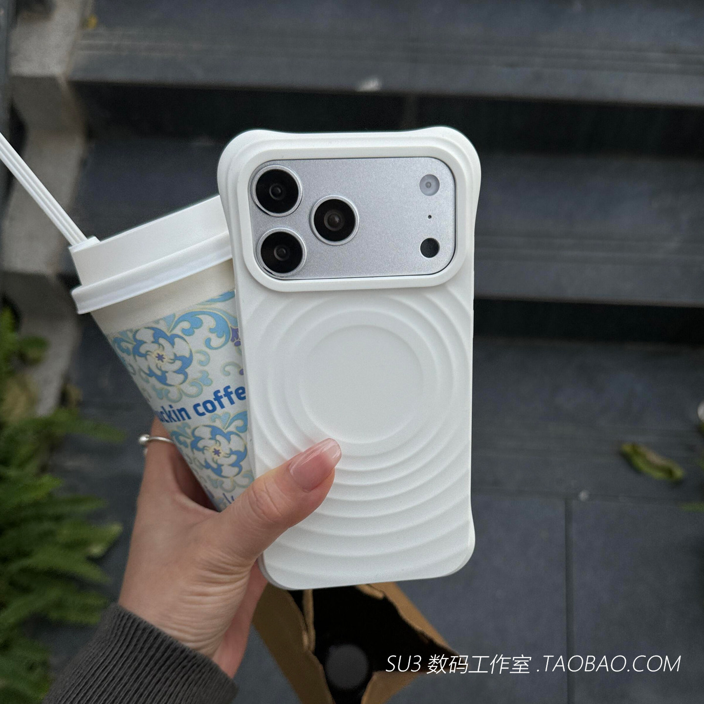 磁吸软糯波漾纹液态硅胶适用华为mate80/70pro手机壳max简约60纯白色Pura80ultra全包+高级耐脏防摔无线充电