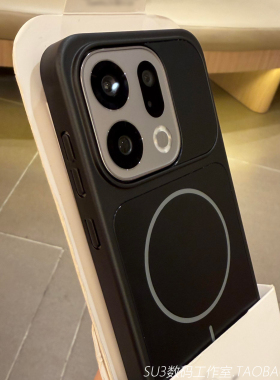 Beats细圈磁吸充电适用oppoFindX9手机壳Findx9pro电镀金属漆磨砂硬壳亚克力肤感黑色简约高级感秒变苹果17