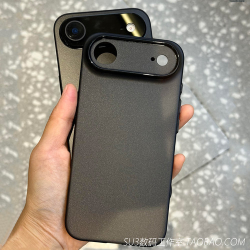 磨砂透黑色超薄软壳适用iPhone17苹果17pro手机壳max简约16plus全包镜头15裸机肤感14防摔13独立按键12防指纹