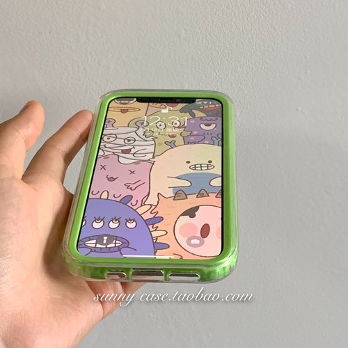 苹果iphone13硅胶二合一全包撞色