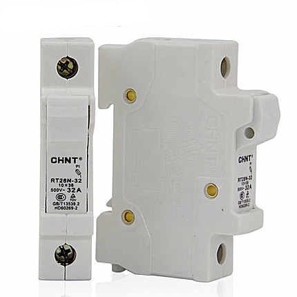 原装正泰 熔断器座 底座 保险座 圆筒形帽座 RT28-32 1P 不含熔芯