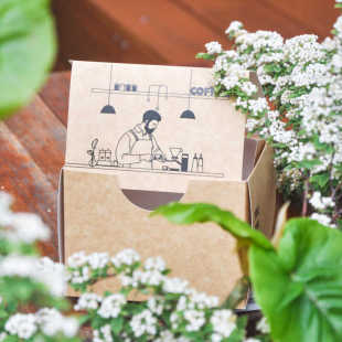 牛皮纸插画挂耳咖啡包装盒可定制咖啡纸盒子手工咖啡外盒礼盒10个