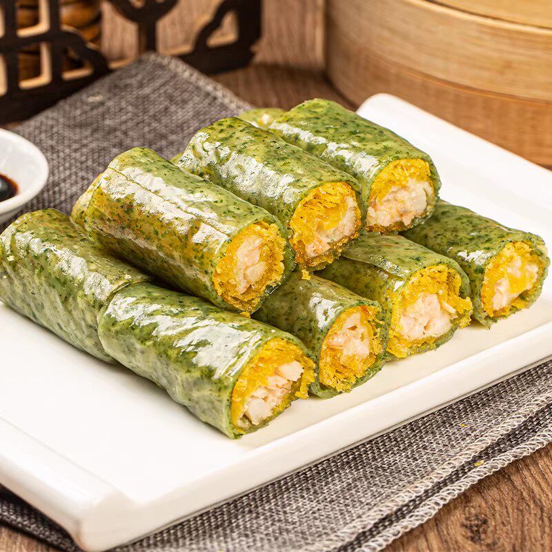 湘佰味广式早茶海苔鲜虾脆肠商用