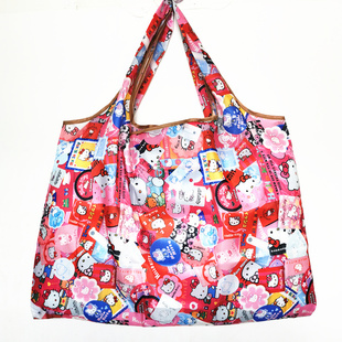 卡通折叠环保KT猫手提旅行便携袋超大号防水加密收纳购物袋
