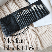 Piccasso韩国14件套迷你便携化妆刷套刷含刷包眼影粉底散粉刷