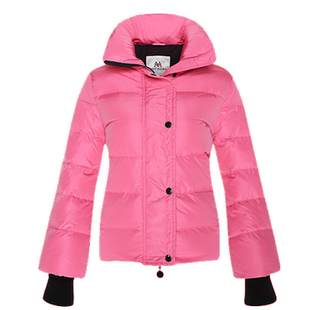 传淇/COYACAL喇叭袖罗纹长袖女短款加厚羽绒服