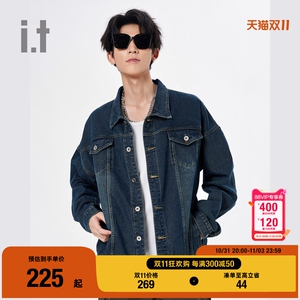 it UNDERGARDEN男装宽松牛仔夹克2024秋季新款复古有型翻领外套